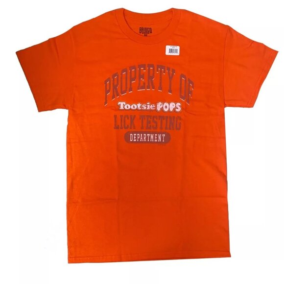 Tootsie Roll Candy Logo Men's T-Shirt - Property of Lick Testing Department - Picture 2 of 3